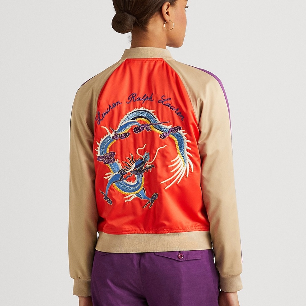 NWT Ralph Lauren Dragon Sukajan Satin Bomber Jacket Souvenir Streetwear